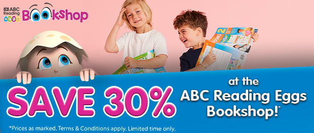 Save 30% at the ABC Reading Eggs Bookshop. Shop Now.